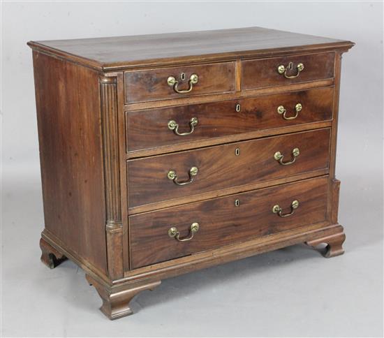 A George III mahogany chest, W.3ft 2in. D.1ft 10in. H.2ft 7in.